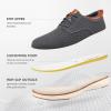 imageVILOCY Mens Wide Casual Dress Oxfords Business Shoes Fashion Sneakers Mesh Breathable Comfortable Walking ShoesGrey