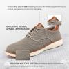 imageVILOCY Mens Wide Casual Dress Oxfords Business Shoes Fashion Sneakers Mesh Breathable Comfortable Walking ShoesKhaki