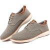 imageVILOCY Mens Wide Casual Dress Oxfords Business Shoes Fashion Sneakers Mesh Breathable Comfortable Walking ShoesKhaki