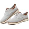 imageVILOCY Mens Wide Casual Dress Oxfords Business Shoes Fashion Sneakers Mesh Breathable Comfortable Walking ShoesLight Grey