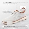 imageVILOCY Mens Wide Casual Dress Oxfords Business Shoes Fashion Sneakers Mesh Breathable Comfortable Walking ShoesOffwhite
