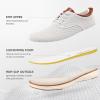 imageVILOCY Mens Wide Casual Dress Oxfords Business Shoes Fashion Sneakers Mesh Breathable Comfortable Walking ShoesOffwhite