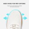 imageVILOCY Mens Wide Casual Dress Oxfords Business Shoes Fashion Sneakers Mesh Breathable Comfortable Walking ShoesOffwhite