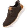 imageVILOCY Boys Slip On Casual Dress Sneaker Hands Free Fashion Shoes Comfortable Oxfords Mesh Tennis Breathable School Uniform Formal Church ShoesLittle KidBig KidBrown