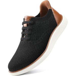 imageVILOCY Mens Casual Dress Sneakers Slip on Walking Shoes Hands Free Fashion Sneakers Breeze Tennis Business OxfordsBlack