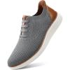 imageVILOCY Mens Hands Free Slip on Casual Dress Sneakers Laceless Walking Shoes Fashion Sneakers Breeze Tennis Business OxfordsGrey