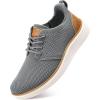 imageVILOCY Boys Slip On Casual Dress Sneaker Hands Free Fashion Shoes Comfortable Oxfords Mesh Tennis Breathable School Uniform Formal Church ShoesToddlerLittle KidBig KidGrey