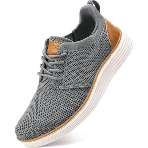 imageVILOCY Boys Slip On Casual Dress Sneaker Hands Free Fashion Shoes Comfortable Oxfords Mesh Tennis Breathable School Uniform Formal Church ShoesToddlerLittle KidBig KidGrey