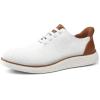 imageVILOCY Mens Hands Free Slip on Casual Dress Tennis Walking Shoes Laceless Fashion Sneakers Breeze Business OxfordsWhite