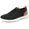 imageVILOCY Mens Casual Dress Oxfords Shoes Knit Lightweight Breathable Fashion Sneaker02black