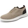 imageVILOCY Mens Casual Dress Oxfords Shoes Knit Lightweight Breathable Fashion Sneaker02khaki