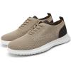 imageVILOCY Mens Casual Dress Oxfords Shoes Knit Lightweight Breathable Fashion Sneaker02khaki