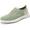 imageVILOCY Mens Casual Dress Oxfords Shoes Knit Lightweight Breathable Fashion Sneaker02light Green