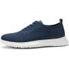 imageVILOCY Mens Casual Dress Oxfords Shoes Knit Lightweight Breathable Fashion Sneaker02mix Blue