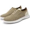 imageVILOCY Mens Casual Dress Oxfords Shoes Knit Lightweight Breathable Fashion Sneaker02mix Khaki