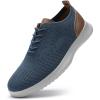 imageVILOCY Mens Casual Dress Oxfords Shoes Knit Lightweight Breathable Fashion Sneaker02haze Blue
