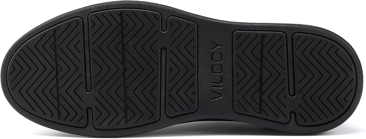 imageVILOCY Mens Slip on Casual Dress Tennis Walking Shoes Ease in Laceless Fashion Sneakers Breeze Business OxfordsAll Black