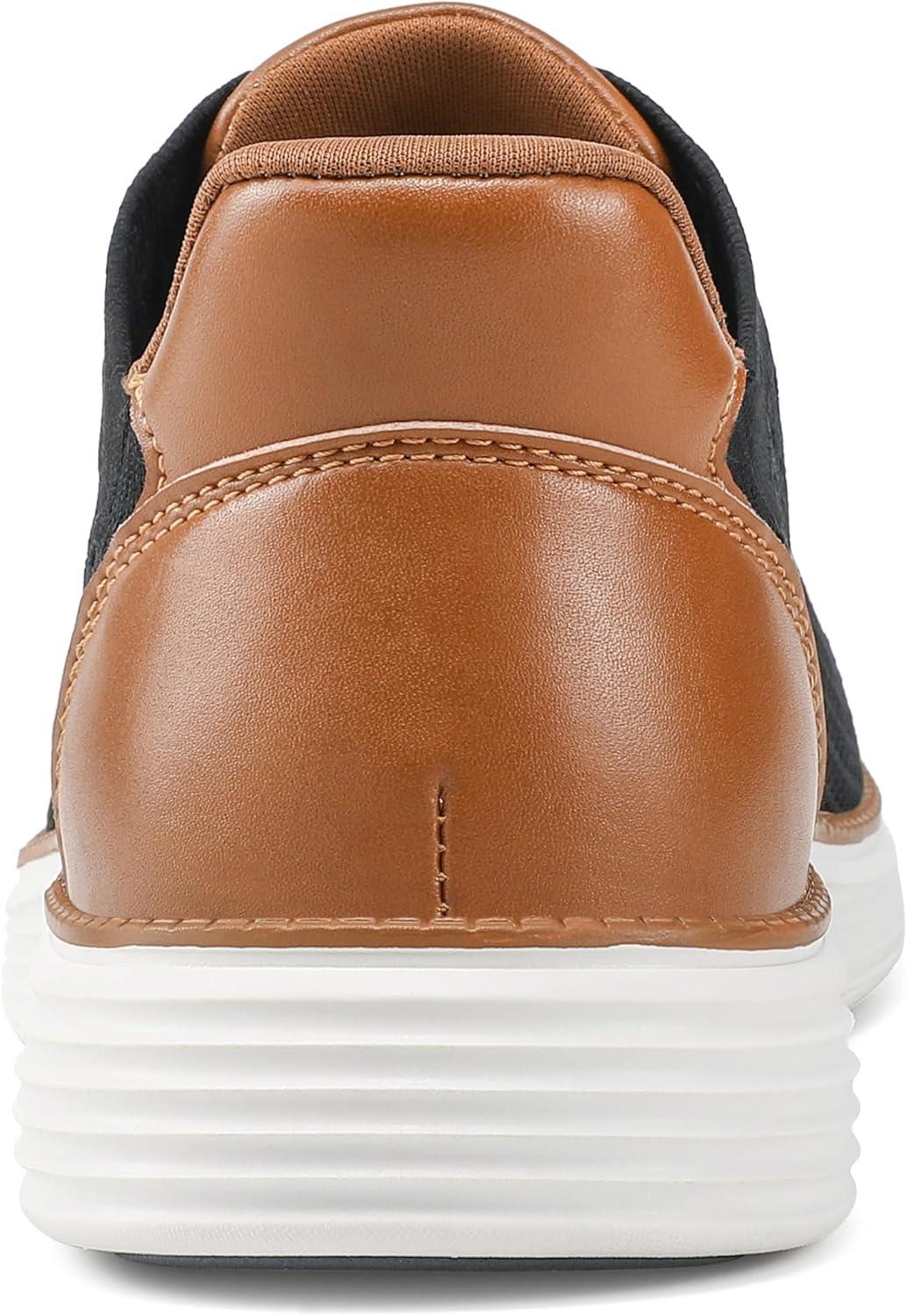 imageVILOCY Mens Slip on Casual Dress Tennis Walking Shoes Ease in Laceless Fashion Sneakers Breeze Business OxfordsBlack