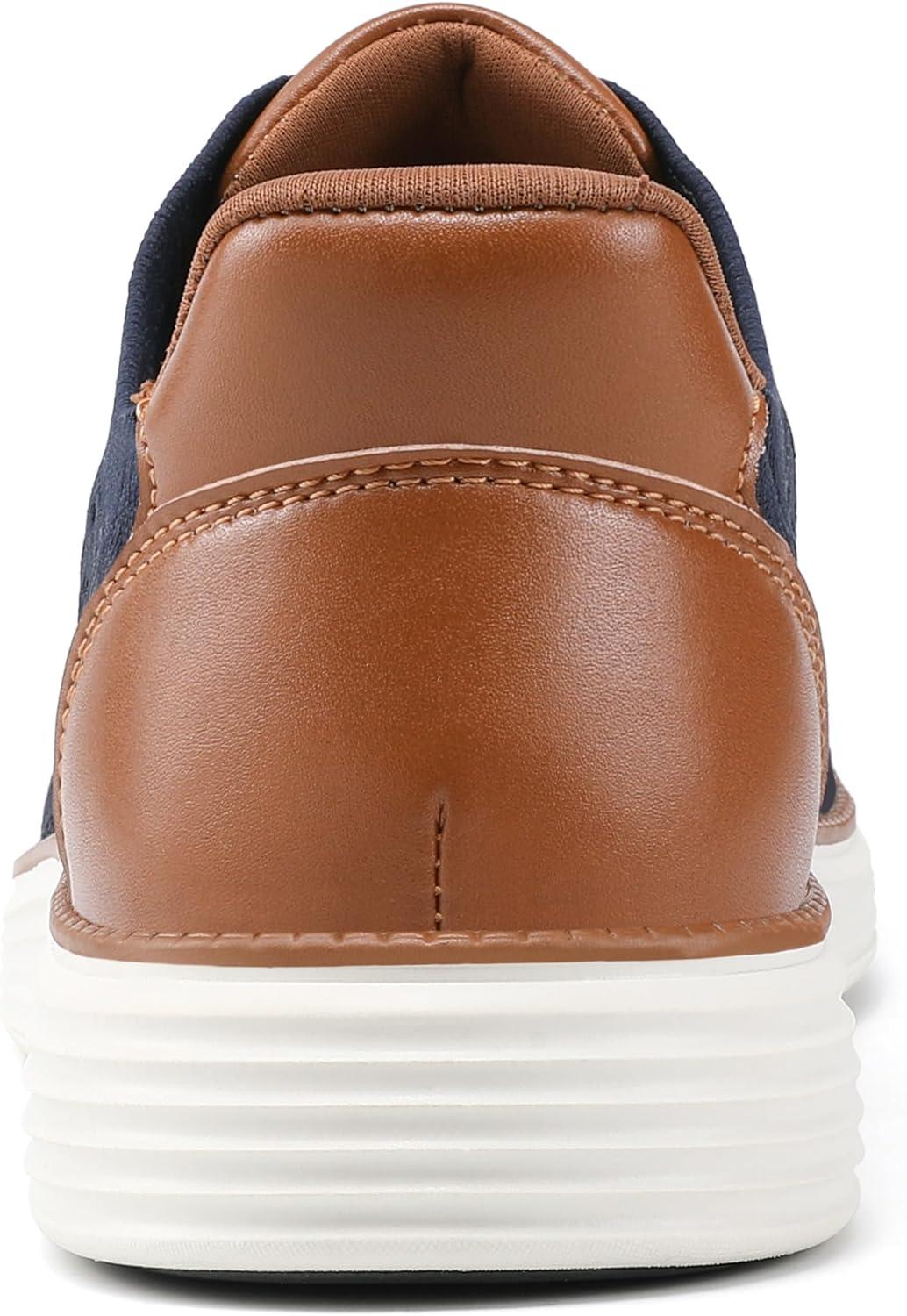 imageVILOCY Mens Slip on Casual Dress Tennis Walking Shoes Ease in Laceless Fashion Sneakers Breeze Business OxfordsNavy