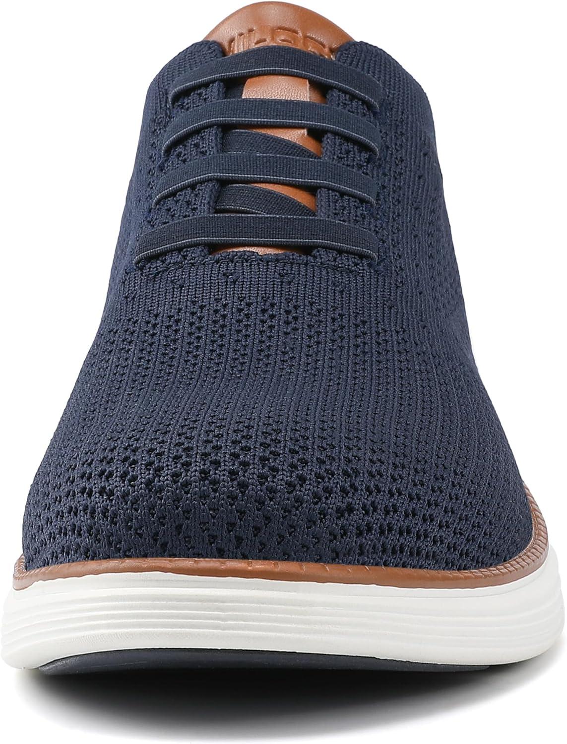 imageVILOCY Mens Slip on Casual Dress Tennis Walking Shoes Ease in Laceless Fashion Sneakers Breeze Business OxfordsNavy