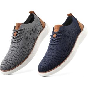 imageVILOCY Mens Casual Dress Sneakers Grey  Navy Size 105