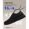 image:imageVILOCY Mens Casual Dress Sneakers Tennis Walking Shoes  LaceUp Breathable Lightweight Comfortable Office Knit Mesh Oxfords WorkampWeekend ShoesAll Black