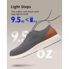 image:imageVILOCY Mens Casual Dress Sneakers Tennis Walking Shoes  LaceUp Breathable Lightweight Comfortable Office Knit Mesh Oxfords WorkampWeekend ShoesGrey