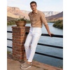 image:imageVILOCY Mens Casual Dress Sneakers Tennis Walking Shoes  LaceUp Breathable Lightweight Comfortable Office Knit Mesh Oxfords WorkampWeekend ShoesKhaki