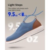 image:imageVILOCY Mens Casual Dress Sneakers Tennis Walking Shoes  LaceUp Breathable Lightweight Comfortable Office Knit Mesh Oxfords WorkampWeekend ShoesLight Blue