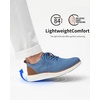 image:imageVILOCY Mens Casual Dress Sneakers Tennis Walking Shoes  LaceUp Breathable Lightweight Comfortable Office Knit Mesh Oxfords WorkampWeekend ShoesLight Blue