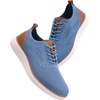 image:imageVILOCY Mens Casual Dress Sneakers Tennis Walking Shoes  LaceUp Breathable Lightweight Comfortable Office Knit Mesh Oxfords WorkampWeekend ShoesLight Blue
