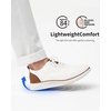 image:imageVILOCY Mens Casual Dress Sneakers Tennis Walking Shoes  LaceUp Breathable Lightweight Comfortable Office Knit Mesh Oxfords WorkampWeekend ShoesWhite