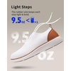 image:imageVILOCY Mens Casual Dress Sneakers Tennis Walking Shoes  LaceUp Breathable Lightweight Comfortable Office Knit Mesh Oxfords WorkampWeekend ShoesWhite
