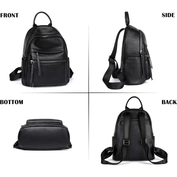 COOLCY Genuine Leather Backpack Purse for Women Multi-functional Elegant Daypack for ladies  Small
