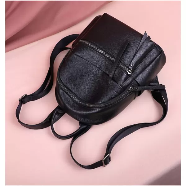 COOLCY Genuine Leather Backpack Purse for Women Multi-functional Elegant Daypack for ladies  Small