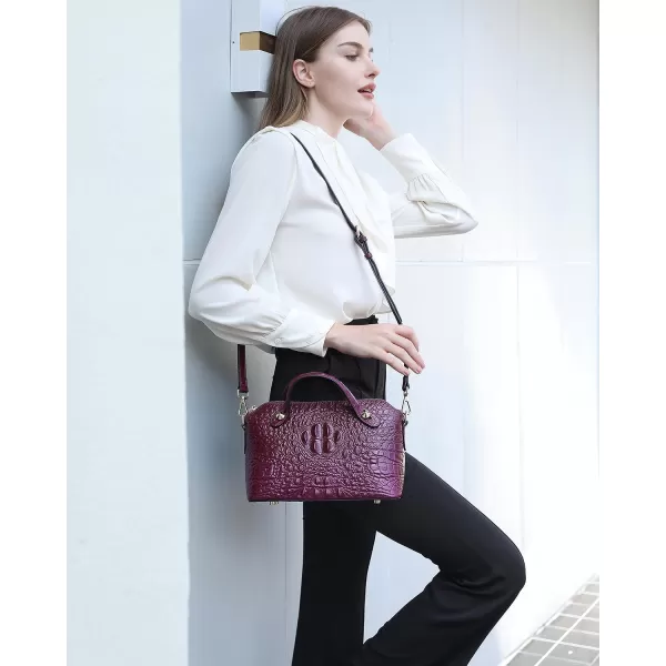 COOLCY Genuine Leather Purses for Women Crocodile Crossbody Small Satchel Bag Designer Shoulder Handbags for Ladies