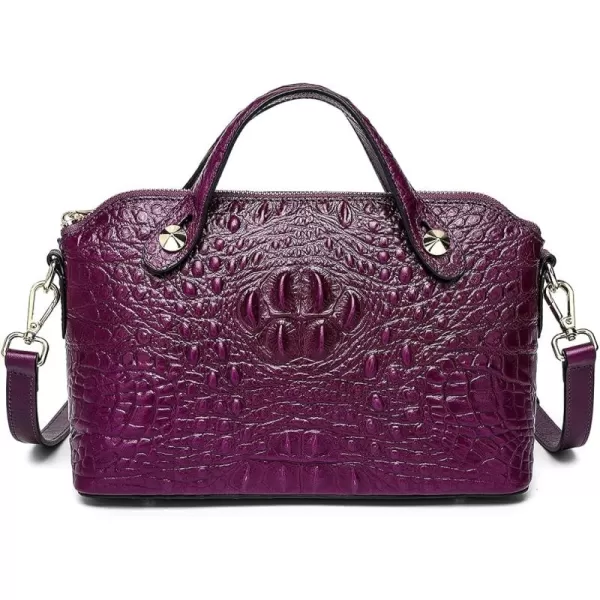 COOLCY Genuine Leather Purses for Women Crocodile Crossbody Small Satchel Bag Designer Shoulder Handbags for Ladies