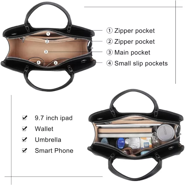 COOLCY Genuine Leather Satchel Purse for Women Handbags Crossbody Shoulder bags Designer Top Handle Tote Bag