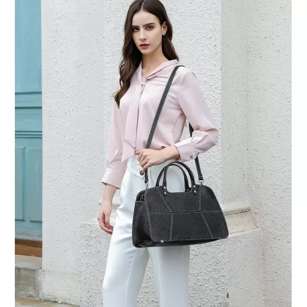 COOLCY Genuine Leather Satchel Purse for Women Handbags Crossbody Shoulder bags Designer Top Handle Tote Bag