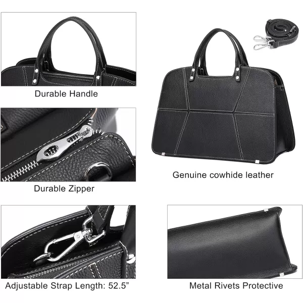 COOLCY Genuine Leather Satchel Purse for Women Handbags Crossbody Shoulder bags Designer Top Handle Tote Bag