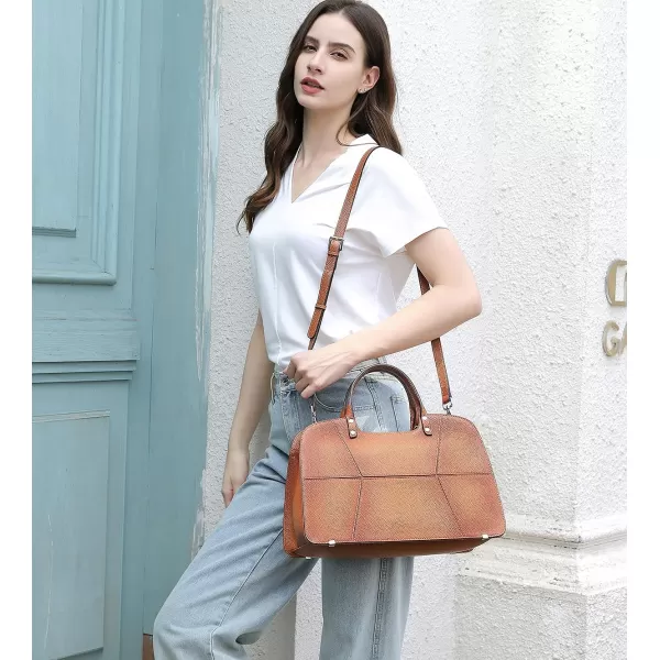 COOLCY Genuine Leather Satchel Purse for Women Handbags Crossbody Shoulder bags Designer Top Handle Tote Bag