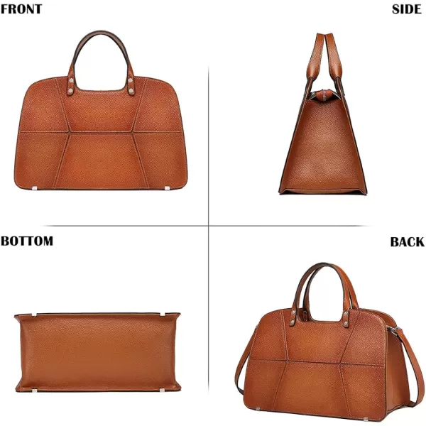 COOLCY Genuine Leather Satchel Purse for Women Handbags Crossbody Shoulder bags Designer Top Handle Tote Bag