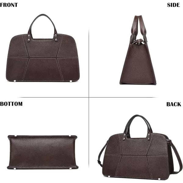 COOLCY Genuine Leather Satchel Purse for Women Handbags Crossbody Shoulder bags Designer Top Handle Tote Bag