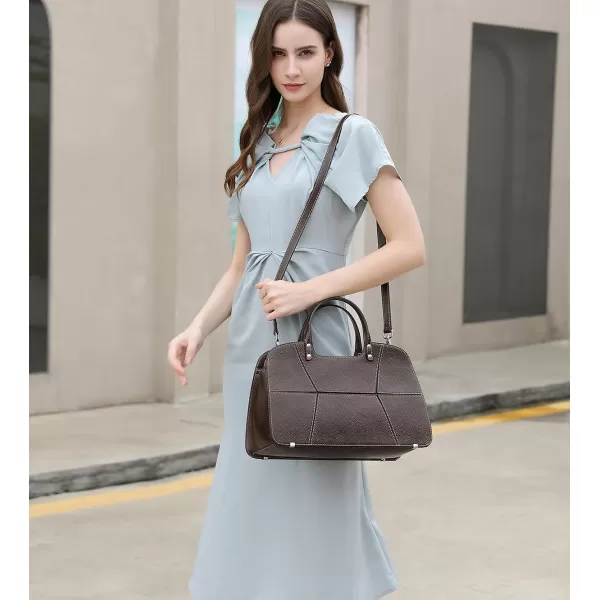 COOLCY Genuine Leather Satchel Purse for Women Handbags Crossbody Shoulder bags Designer Top Handle Tote Bag