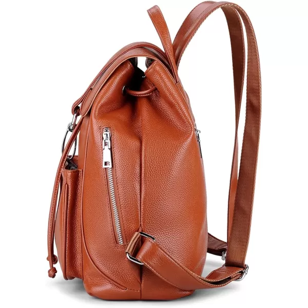 COOLCY New vintage Women Real Genuine Leather Backpack Purse SchoolBag