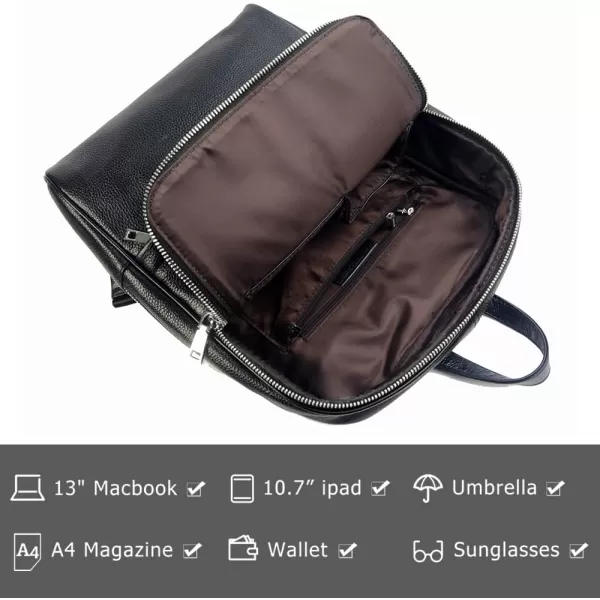 COOLCY Women Real Genuine Leather Backpack purse Fashion Bag 