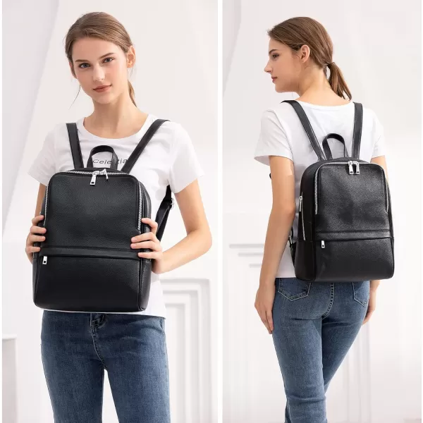 COOLCY Women Real Genuine Leather Backpack purse Fashion Bag 