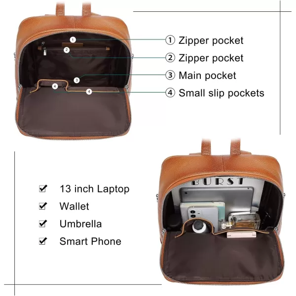 COOLCY Women Real Genuine Leather Backpack purse Fashion Bag 