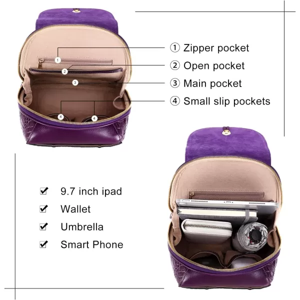 COOLCY Women Small Genuine Leather Backpack Purse Crocodile Designer Bag 