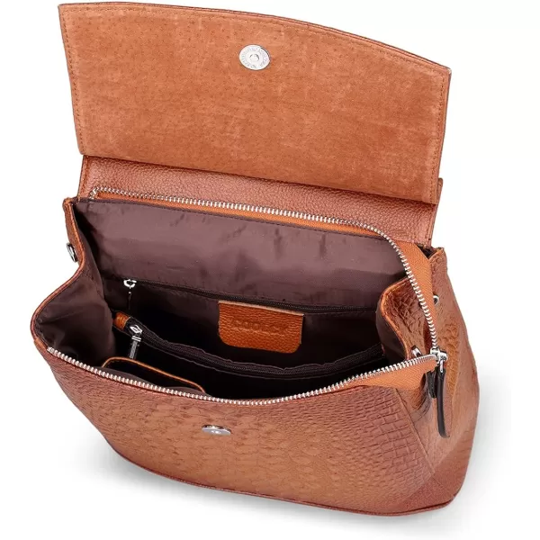 Coolcy Women Real Leather Backpack Shoulder Bag